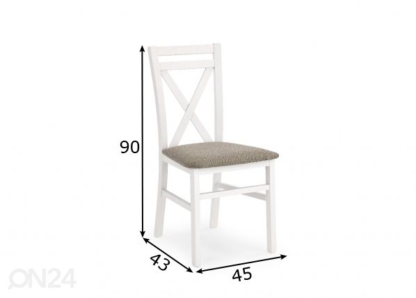 Söögitoolid, 2 tk mõõdud