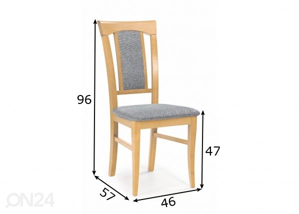 Söögitoolid, 2 tk mõõdud