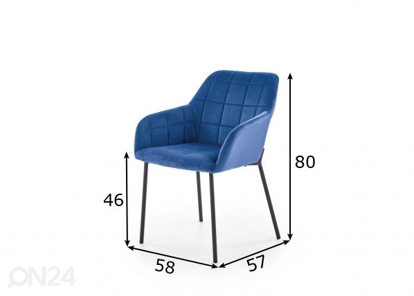 Söögitoolid, 2 tk mõõdud