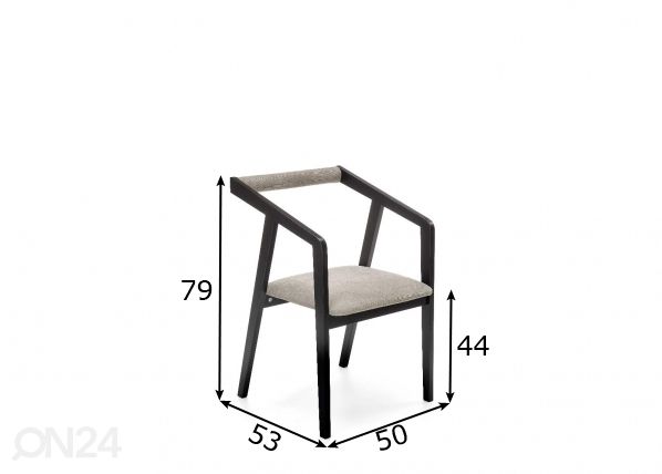 Söögitoolid, 2 tk mõõdud