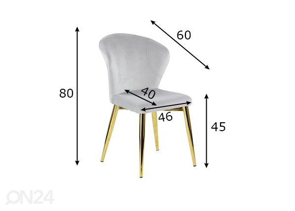 Söögitoolid, 4 tk mõõdud