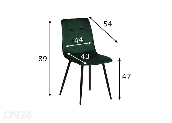 Söögitoolid, 4 tk mõõdud