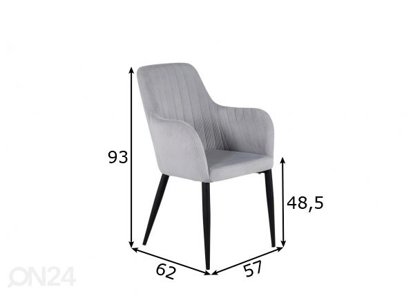 Söögitoolid Comfort, 2 tk mõõdud
