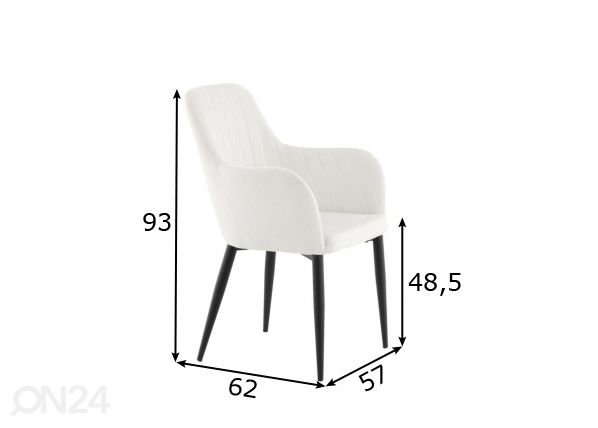 Söögitoolid Comfort, 2 tk mõõdud