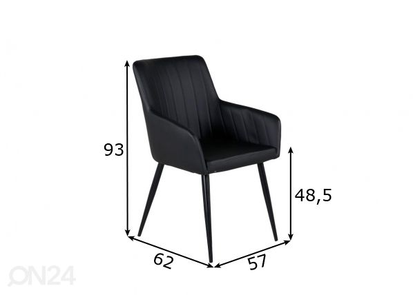 Söögitoolid Comfort, 2 tk mõõdud