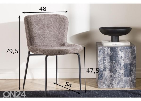 Söögitoolid Modesto, 2 tk mõõdud