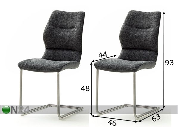 Söögitoolid Orlando S, 2 tk mõõdud