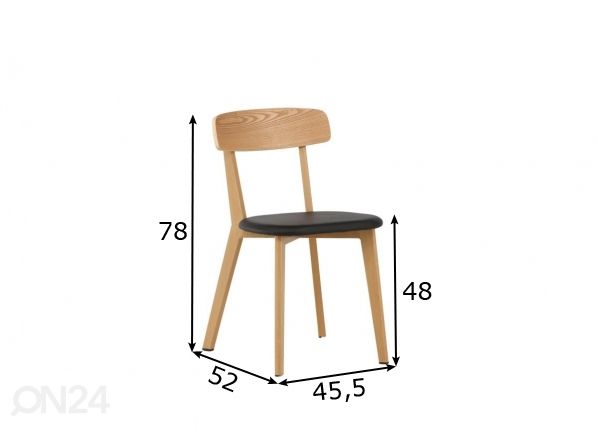 Söögitoolid Sanjos, 2 tk mõõdud