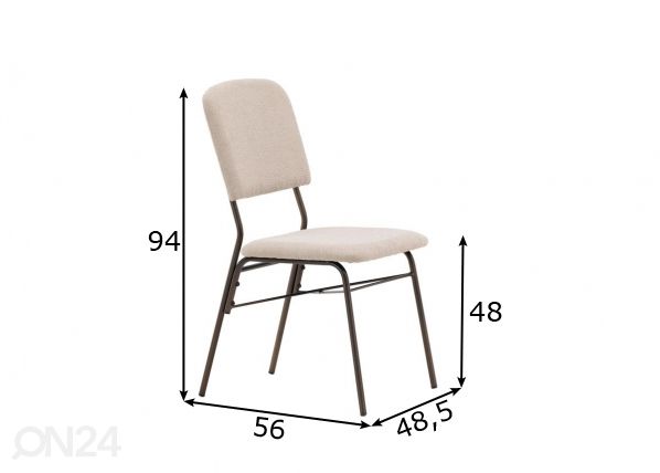 Söögitoolid Seda, 2 tk mõõdud