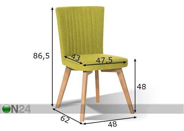 Söögitoolid Sit, 2 tk mõõdud