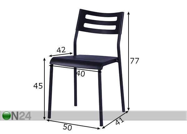 Söögitoolid Sit, 2 tk mõõdud
