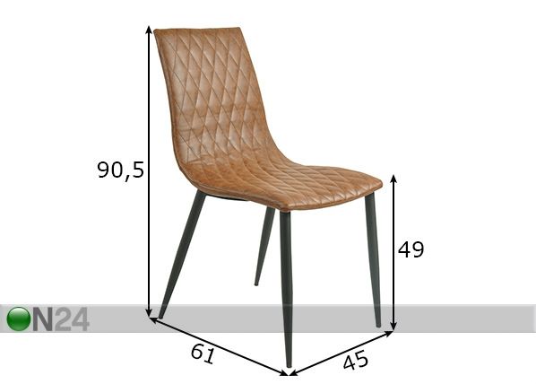 Söögitoolid Sit, 2 tk mõõdud