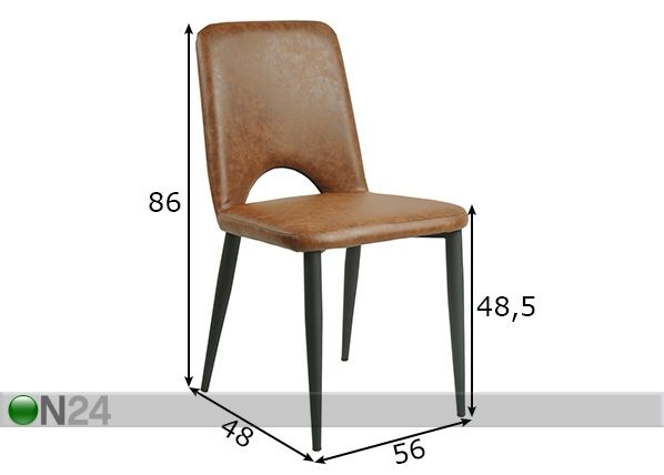 Söögitoolid Sit, 2 tk mõõdud