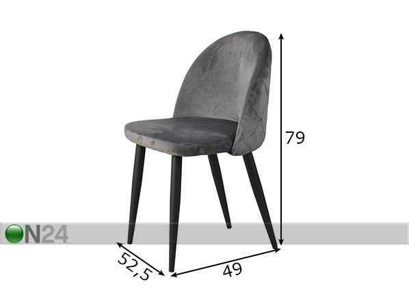 Söögitoolid Sit, 2 tk mõõdud