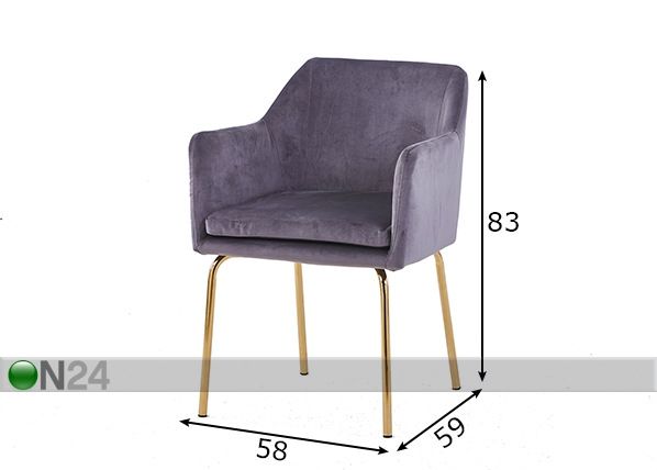Söögitoolid Sit, 2 tk mõõdud