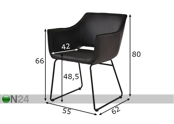 Söögitoolid Sit, 2 tk mõõdud
