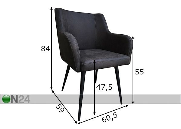 Söögitoolid Sit, 2 tk mõõdud