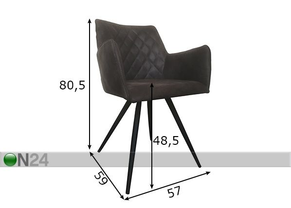 Söögitoolid Sit, 2 tk mõõdud