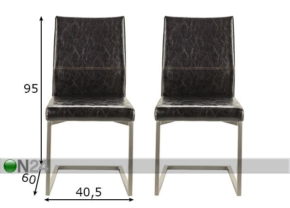 Söögitoolid Sit, 2 tk mõõdud