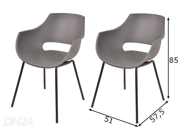 Söögitoolid Sit, 2 tk mõõdud