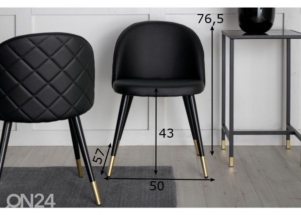 Söögitoolid Velvet, 2 tk mõõdud