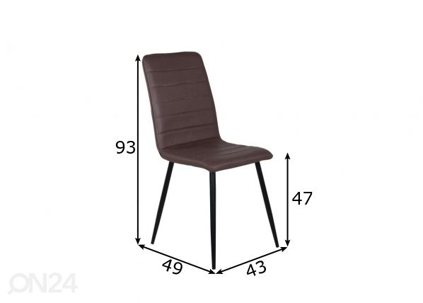 Söögitoolid Windu, 2 tk mõõdud