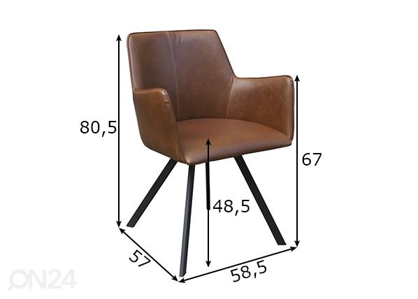 Söögitoolide kompekt Sit, 2 tk mõõdud