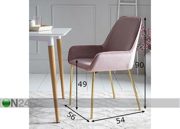 Söögitoolide komplekt, 2 tk mõõdud