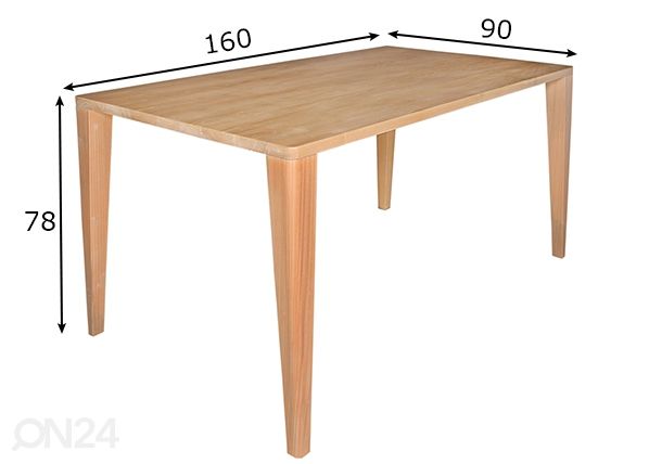 Sööglaud 90x160 cm mõõdud