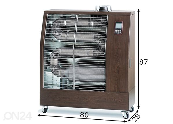 Soojuskiirgur ahi Veltron DHOE-90 10,4 kW mõõdud
