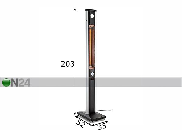 Soojuskiirgur Veltron Premium Crane 2,3 kW mõõdud