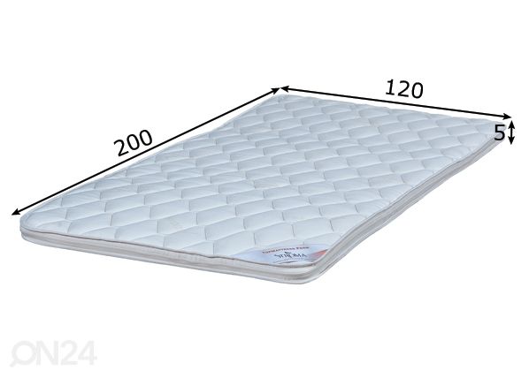 Stroma kattemadrats Top Foam 120x190x5 cm mõõdud