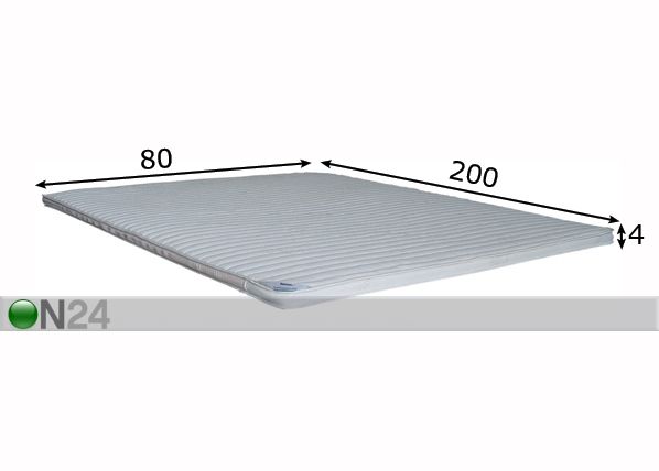Stroma kattemadrats Top Latex 80x200x4 cm mõõdud