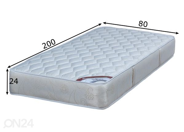 Stroma madrats Kookos Ökoloogiline 80x200 cm mõõdud