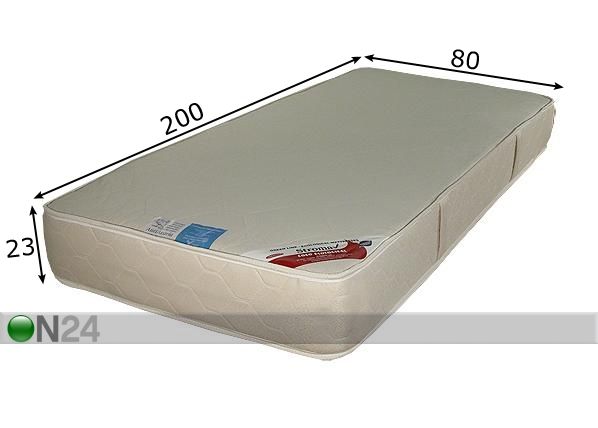 Stroma madrats Kookos Ökoloogiline 80x200 cm mõõdud