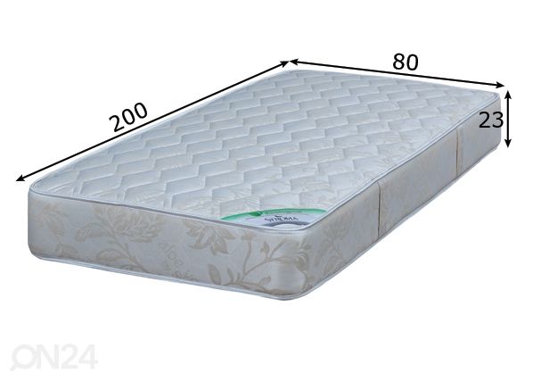 Stroma madrats Ortopeediline Ökoloogiline 80x200 cm mõõdud