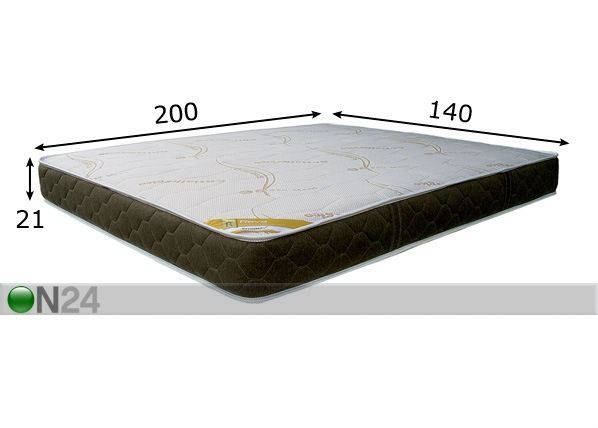 Stroma madrats Reva 140x200 cm mõõdud