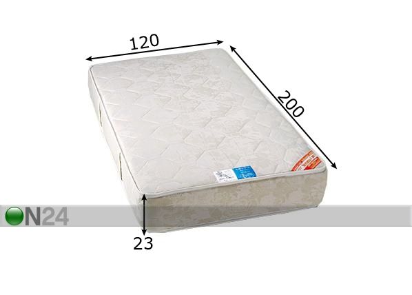Stroma madrats Soft Ökoloogiline 120x200 cm mõõdud