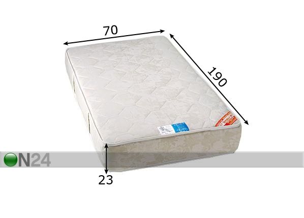 Stroma madrats Soft Ökoloogiline 70x190 cm mõõdud