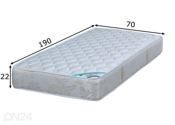 Stroma madrats Soft Ökoloogiline 70x190 cm mõõdud