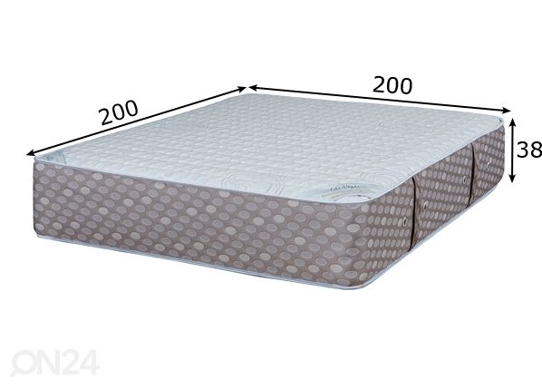 Stroma topeltvedrustusega madrats Las Vegas 200x200 cm mõõdud