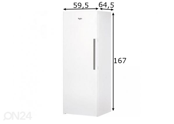 Sügavkülmik Whirlpool UW6F2CWB2 mõõdud
