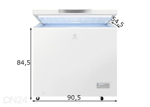Sügavkülmkirst Electrolux mõõdud