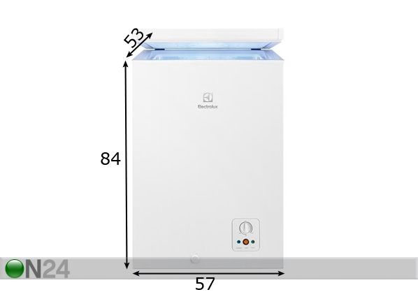 Sügavkülmkirst Electrolux EC1005AOW mõõdud