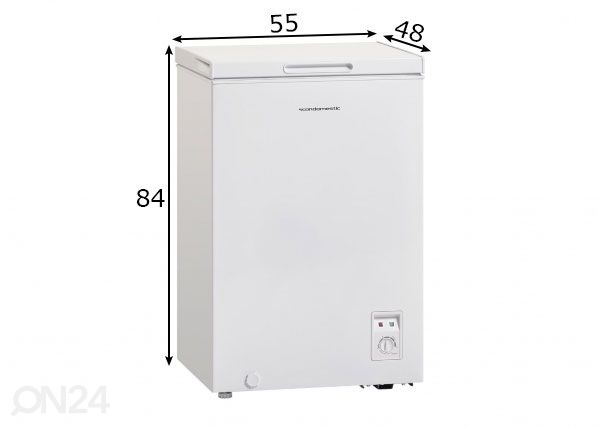 Sügavkülmkirst Scandomestic SB101W mõõdud