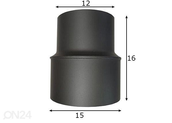 Suitsutoru üleminek Ø15/Ø12cm mõõdud