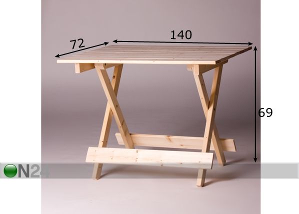Suur aialaud 72x140 cm mõõdud