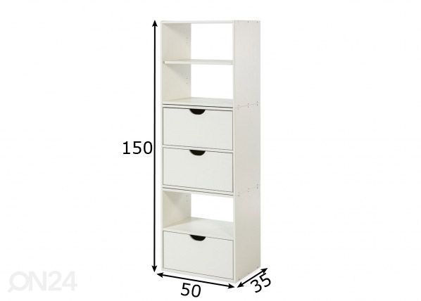 Suwem Kuubik riiulisüsteem, No.2 mõõdud