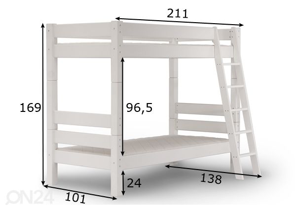 Suwem narivoodi Lahe kaldredeliga 90x200 cm mõõdud