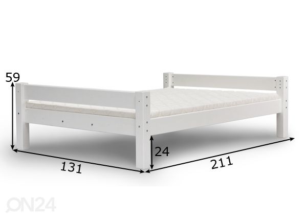 Suwem voodi Lahe 120x200 cm mõõdud